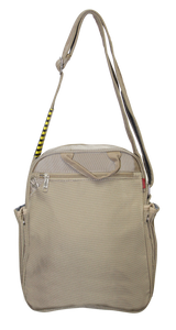 FIB Mens Tablet Crossover Travel Wallet Crossbody Shoulder Bag - Sand - Side View