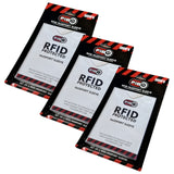 3x RFID Blocking Sleeve Secure Passport ID Protector Anti Thief Scan - White - Front View