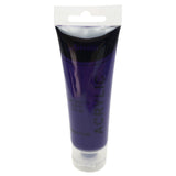 ARTISTS ACRYLIC PAINT Craft 75ml Tube Non Toxic Paints Water Based - Brilliant Purple - Side View