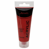 Acrylic Paint 75ml Tube Water Based Non Toxic Artist Craft - Brilliant Red - Front View