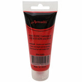 Acrylic Paint 75ml Tube Water Based Non Toxic Artist Craft - Brilliant Red - Side View