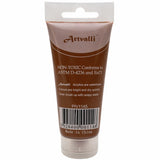 Acrylic Paint 75ml Tube Water Based Non Toxic Artist Craft - Burnt Sienna - Side View