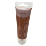 ARTISTS ACRYLIC PAINT Craft 75ml Tube Non Toxic Paints Water Based - Burnt Sienna - Front View