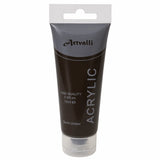 Acrylic Paint 75ml Tube Water Based Non Toxic Artist Craft - Burnt Umber - Front View