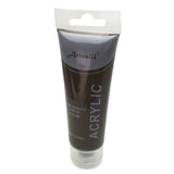 Acrylic Paint 75ml Tube Water Based Non Toxic Artist Craft - Burnt Umber - 45-Degree Angle