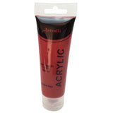 ARTISTS ACRYLIC PAINT Craft 75ml Tube Non Toxic Paints Water Based - Carmine Red - Side View