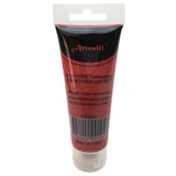 ARTISTS ACRYLIC PAINT Craft 75ml Tube Non Toxic Paints Water Based - Carmine Red - Top-Down View