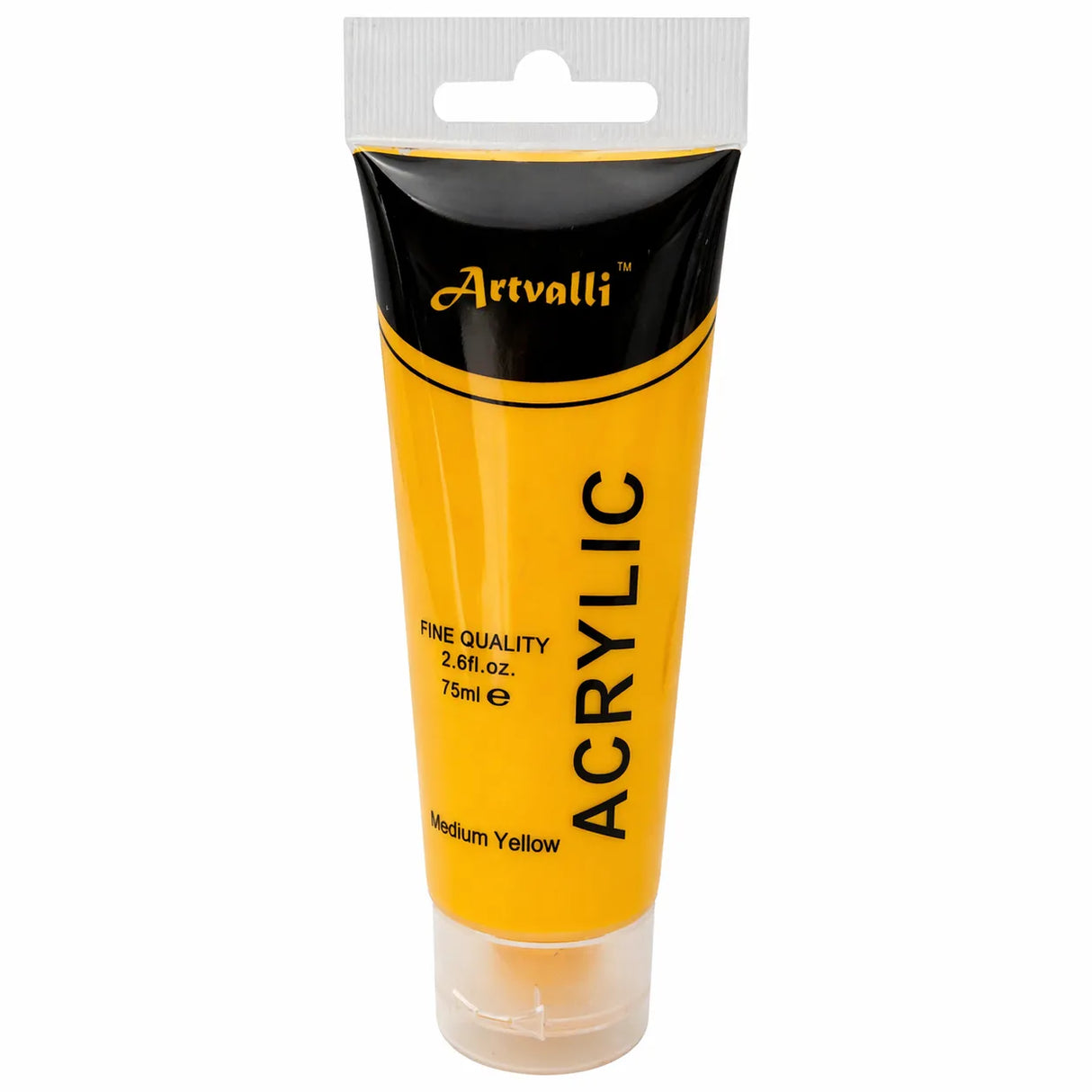 Acrylic Paint 75ml Tube Water Based Non Toxic Artist Craft - Medium Yellow