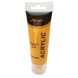 ARTISTS ACRYLIC PAINT Craft 75ml Tube Non Toxic Paints Water Based - Medium Yellow - Front View