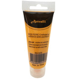 ARTISTS ACRYLIC PAINT Craft 75ml Tube Non Toxic Paints Water Based - Medium Yellow - Top-Down View