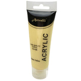 Acrylic Paint 75ml Tube Water Based Non Toxic Artist Craft - Naples Yellow - 45-Degree Angle