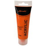 Acrylic Paint 75ml Tube Water Based Non Toxic Artist Craft - Orange - Front View