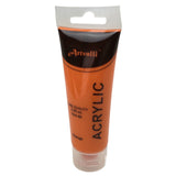 ARTISTS ACRYLIC PAINT Craft 75ml Tube Non Toxic Paints Water Based - Orange - Front View