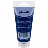 Acrylic Paint 75ml Tube Water Based Non Toxic Artist Craft - Phthalo Blue - Side View