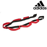 2pc Set Adidas Stretch Assist Band Looped + Yoga Strap 2.5m Long Adjustable Belt - Top-Down View