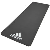Adidas Fitness Mat 7mm Exercise Training Floor Gym Yoga Judo Pilates  - Grey - Side View