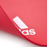 Adidas Fitness Mat 7mm Exercise Training Floor Gym Yoga Judo Pilates  - Red - Top-Down View