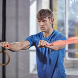 Adidas Training Bands Resistance Rally Training Workout Strap - 2x Blue&Orange - Rear View
