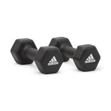 Adidas Dumbells Weight Lifting Fitness Gym Strength Exercise Pair - 3 Kg - Front View