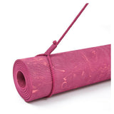 Adidas Premium 5mm Camo Sports Home/Gym Fitness Exercise Yoga Mat Power Berry - Top-Down View