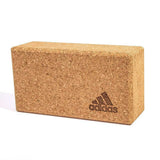 Adidas Yoga Cork Block Home Gym Fitness Exercise Pilates Tool Brick - Brown - Front View