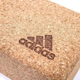 Adidas Yoga Cork Block Home Gym Fitness Exercise Pilates Tool Brick - Brown - Side View