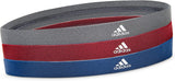 3pcs Adidas Sports Headband Hair Bands Gym Training Fitness Yoga - Grey/Blue/Burgundy - Front View