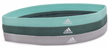 3pcs Adidas Sports Headband Hair Bands Gym Training Fitness Yoga - Grey/Green/Mint - Front View