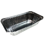 144x Aluminium Disposable Foil Food Container Trays Pans w/ Lids Covers Bulk 20x11x5cm - Side View