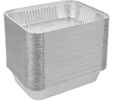 120x Aluminium Disposable Foil Food Container Trays Pans Baking Roast Bulk 22x15.5x5cm