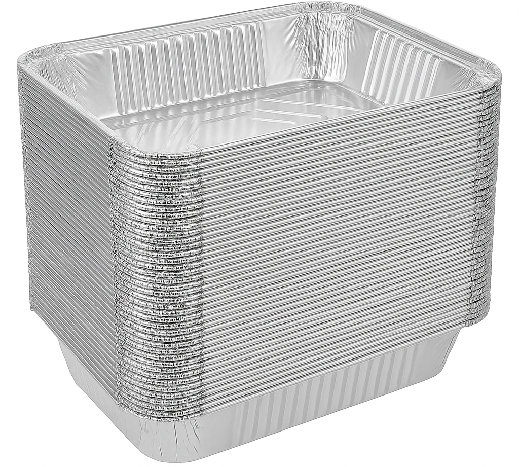 240x Aluminium Disposable Foil Food Container Trays Pans Baking Roast Bulk 32.5x26x5.5cm