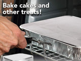 160x Aluminium Disposable Foil Food Container Trays Pans w/ Lids Covers Bulk 32cm*26cm*6.3cm - Top-Down View
