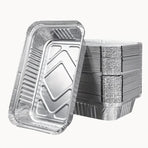 144x Aluminium Disposable Foil Food Container Trays Pans Baking Roast Bulk 32x26x5.5cm