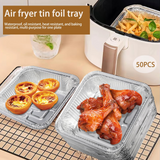 48x Deep Foil Aluminium Disposable Food Container Trays Pans Baking Roast Bulk 33x27x11cm - Top-Down View