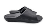 Archline Rebound Orthotic Slides Flip Flop Thongs Slip On Arch Support - Black - Euro 40 - Low Angle