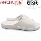 Archline Rebound Orthotic Slides Flip Flop Thongs Slip On Arch Support - White - Euro 47 - Extra Image