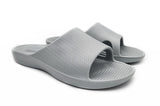 Archline Rebound Orthotic Slides Flip Flop Thongs Slip On Arch Support - Stone Grey - Euro 41 - 45-Degree Angle