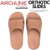 Archline Rebound Orthotic Slides Flip Flop Thongs Slip On Arch Support - Putty - Euro 40