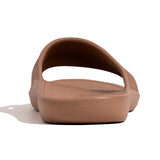 Archline Rebound Orthotic Slides Flip Flop Thongs Slip On Arch Support - Putty - Euro 42 - Close-Up Angle