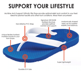 ARCHLINE Orthotic Flip Flops Thongs Arch Support Shoes Footwear - Grey - EUR 39 - Top-Down View