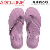 ARCHLINE Orthotic Flip Flops Thongs Arch Support Shoes Footwear - Lilac Purple - EUR 36 - Front View