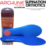 Archline Supination Orthotic Insoles - Full Length (Unisex) Plantar Fasciitis High Arch - Euro 43 - Front View