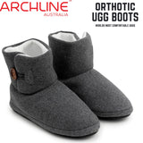 Archline Orthotic UGG Boots Slippers Arch Support Warm Orthopedic Shoes - Grey - EUR 38 (Women's US 7/Men's US 5) - Front View