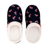ARCHLINE Orthotic Slippers Slip On Scuffs Pain Relief Moccasins - Navy with Hearts - EUR 37 (Womens US 6)