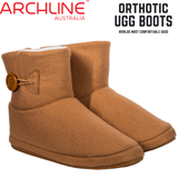 Archline Orthotic UGG Boots Slippers Arch Support Warm Orthopedic Shoes - Chestnut - EUR 40 (Women's US 9/Men's US 7) - Front View