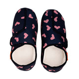 ARCHLINE Orthotic Plus Slippers Closed Scuffs Pain Relief Moccasins - Navy Hearts - EU 38 - 45-Degree Angle