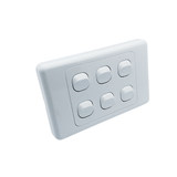 6 Gang Wall Plate Electricity Switch - Top-Down View
