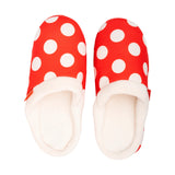 ARCHLINE Orthotic Slippers Slip On Scuffs Pain Relief Moccasins - Red Polka Dot - EUR 43 (Womens US 12) - Top-Down View