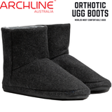 Archline Orthotic UGG Boots Slippers Arch Support Warm Orthopedic Shoes - Black - EUR 44 (Mens US 11) - Front View
