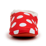 ARCHLINE Orthotic Slippers CLOSED Back Scuffs Moccasins Pain Relief - Red Polka Dots - EUR 35 (Womens 4 US) - Close-Up Angle